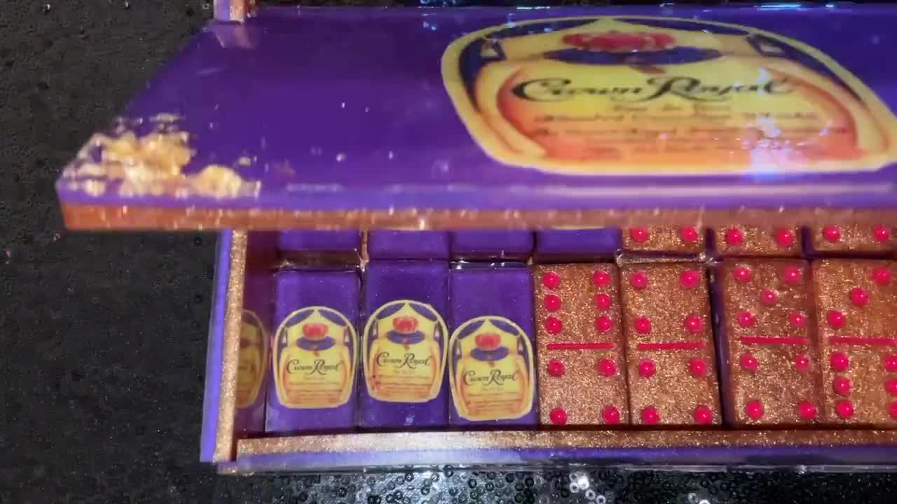 Custom Crown Royal Domino Set - Etsy display picture 1