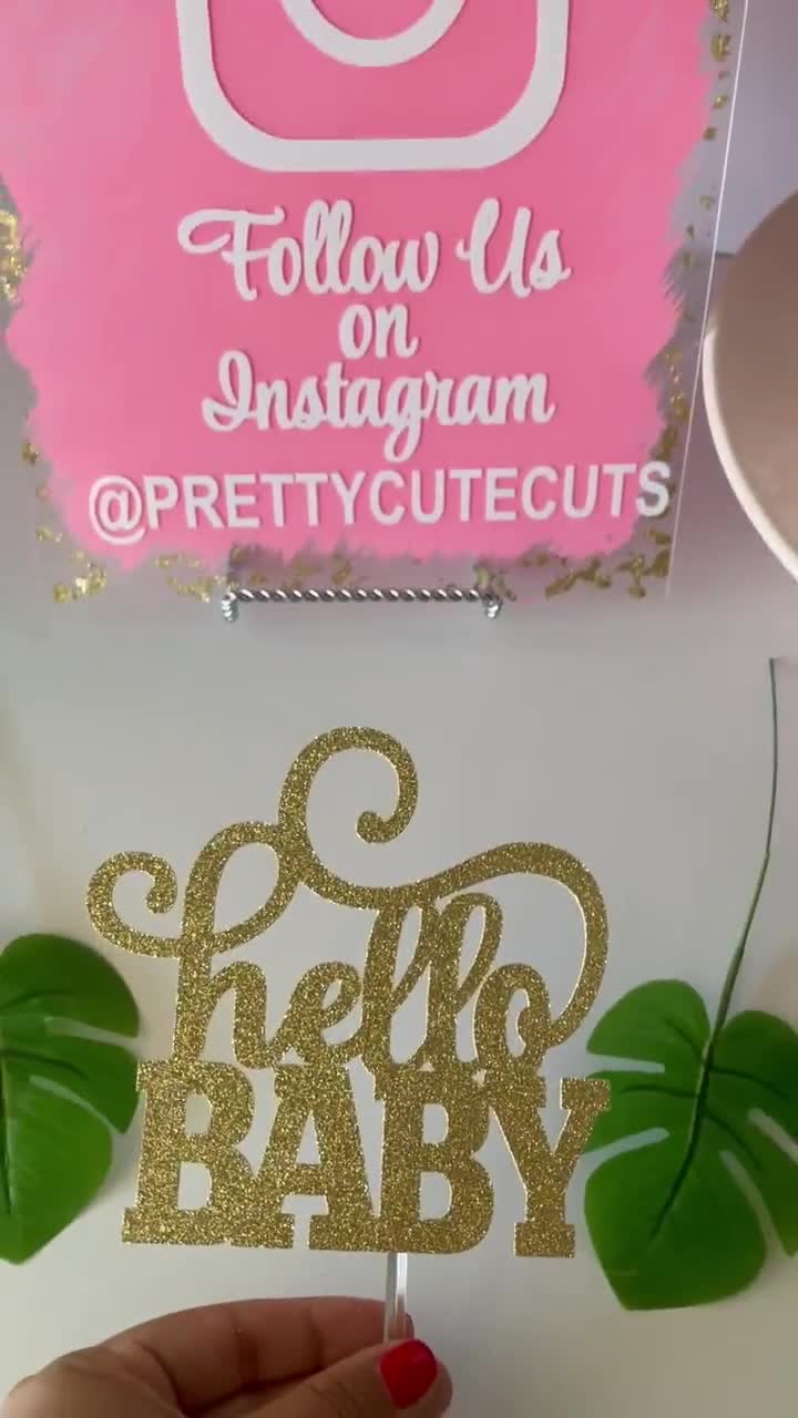 Oh Deer Cake Topper | Glittery Gender Reveal Decor For Baby Shower Or Birthday