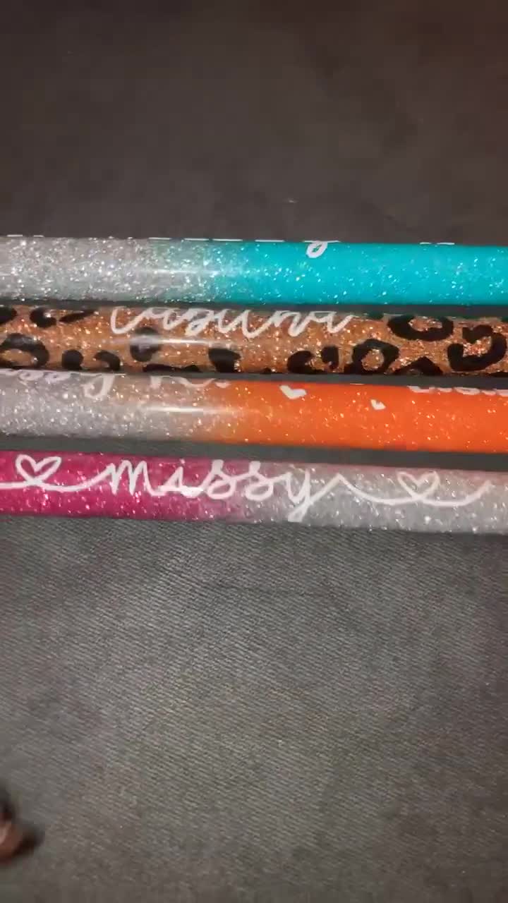 Custom Glitter Pens, Gel Pens, Resin Glitter Pens, Sparkly Pens 