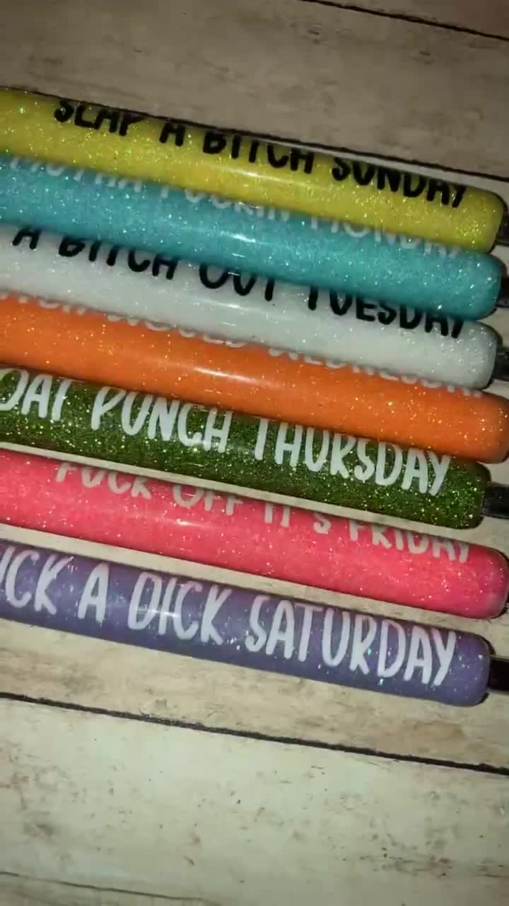 ADULT” Days of the Week Pen Set – Katrina Marie Creations