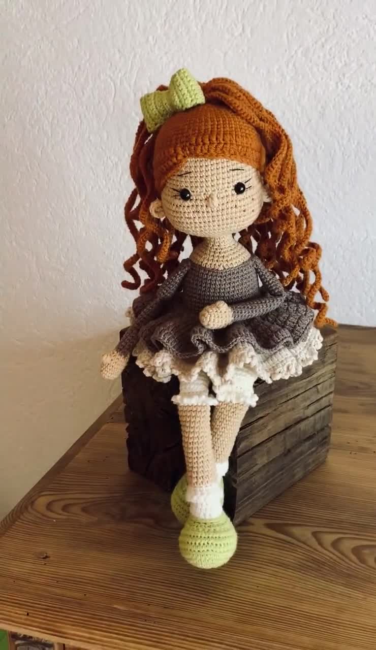 Crochet Doll Pattern, Amigurumi Crochet Doll, Red-haired Girl, Crochet  Girl, Doll in Sundress, Doll PDF, Doll Pattern,crochet Toy Patten 