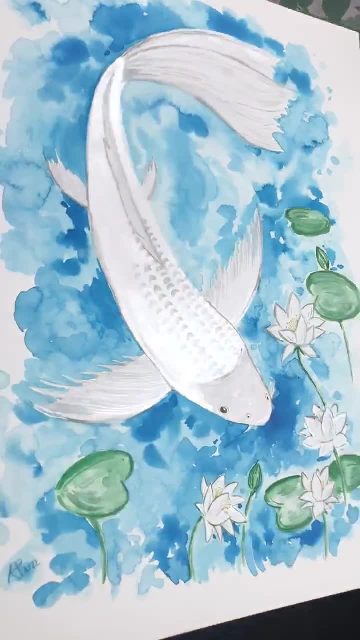 Video- WATERCOLORS & INK: KOI FISH 