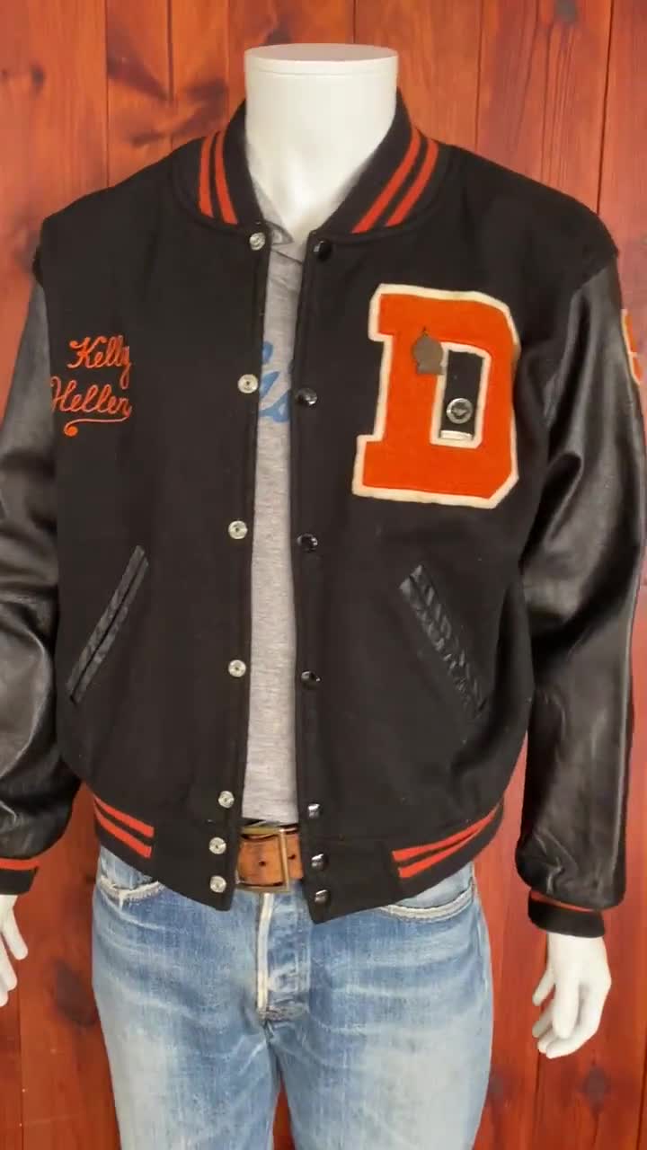 Vintage Braves Burnsville Leather Letterman Jacket - Maker of Jacket