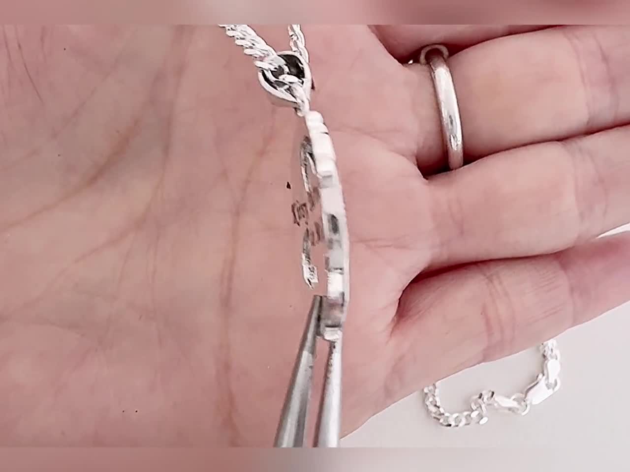 Collana in argento sterling con ciondolo Triquetra, nodo celtico