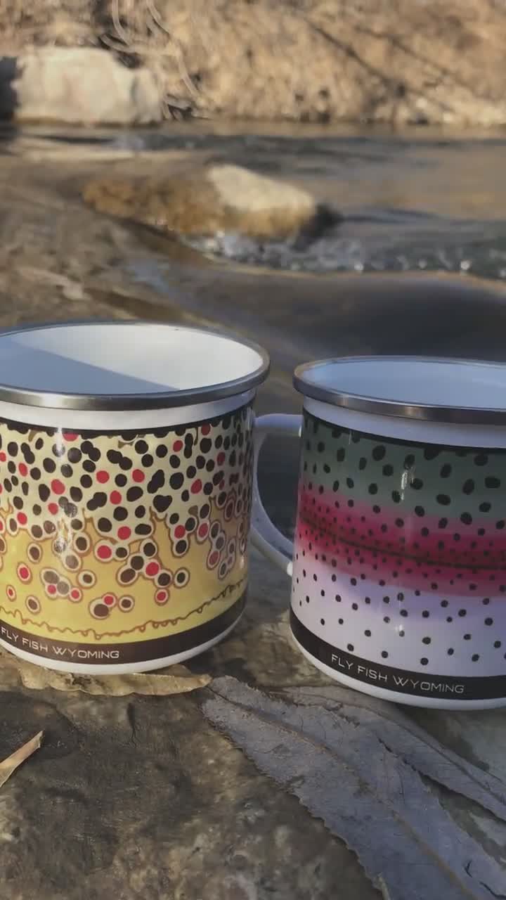 Rep Your Water - Enamel Camp Mug - Rainbow Trout Skin