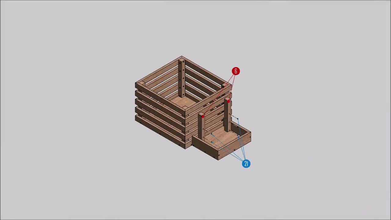 トラックのおもちゃ収納プラン：DIY木製おもちゃ箱（デジタル 