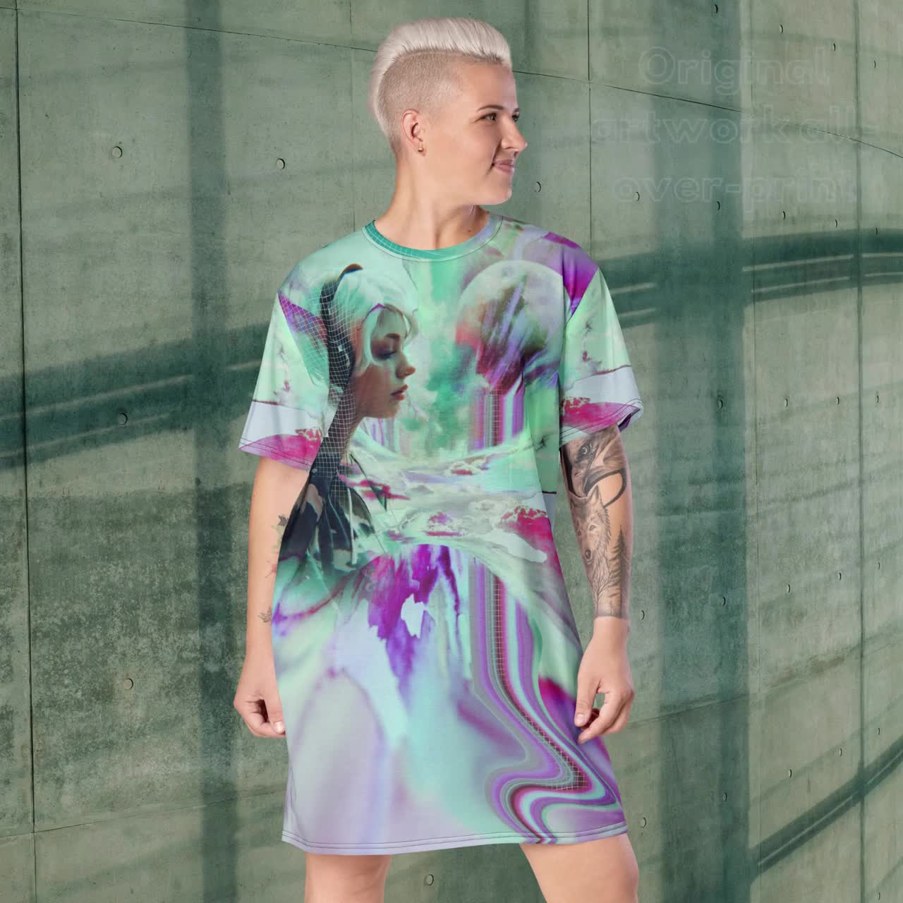 aesthetic t shirt dress Solid Bright Red T-shirt Dress for Women, Cute Aesthetic Fashion Shirt Dress, All over Print, Loungewear, Aloha Hawaiian Beach Dress