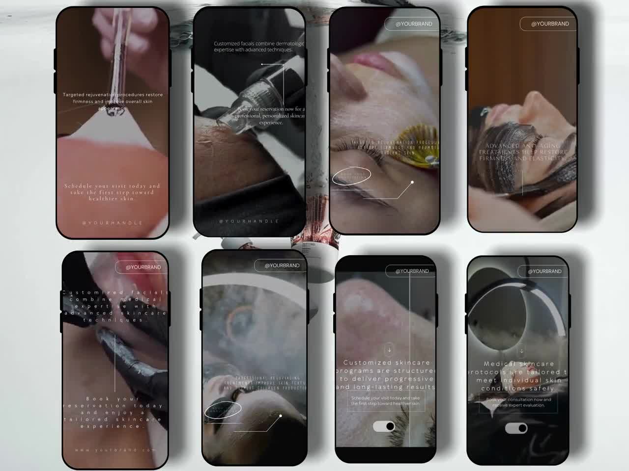 Medical Skincare Video Templates for Canva | Med Spa & Dermatology Reel Templates | Aesthetic Aesthetician Clinic Promo Videos | Editable video poster