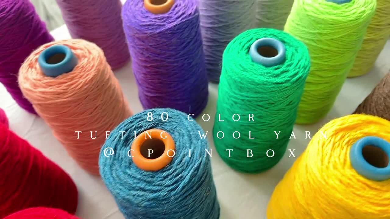 Crochet Yarn Wool for Knitting Tufting,Cotton Polyester Mixed Yarn for  Tufting,190g Ball of Assorted Knitting Thread Set,Handmade Carpets tufting