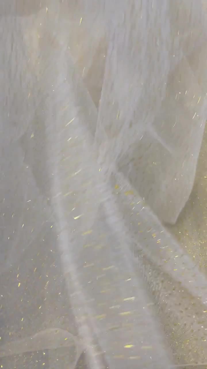 54 W * Standard Gold on Gold Glitter Sparkle Stretch Tulle Fabric * Price  per Yard * 2-Way Stretch