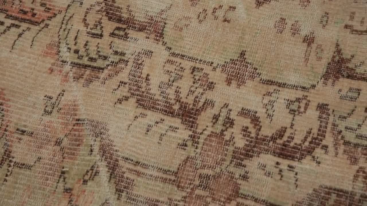 ファームハウスラグ、トルコヴィンテージラグ、ロビーラグ、伝統的な