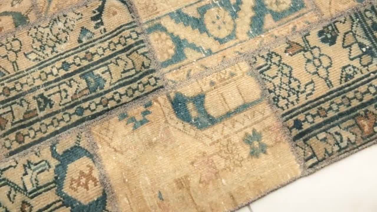 プレッピーラグ、アンティークウシャクラグ、ペットフレンドリーラグ