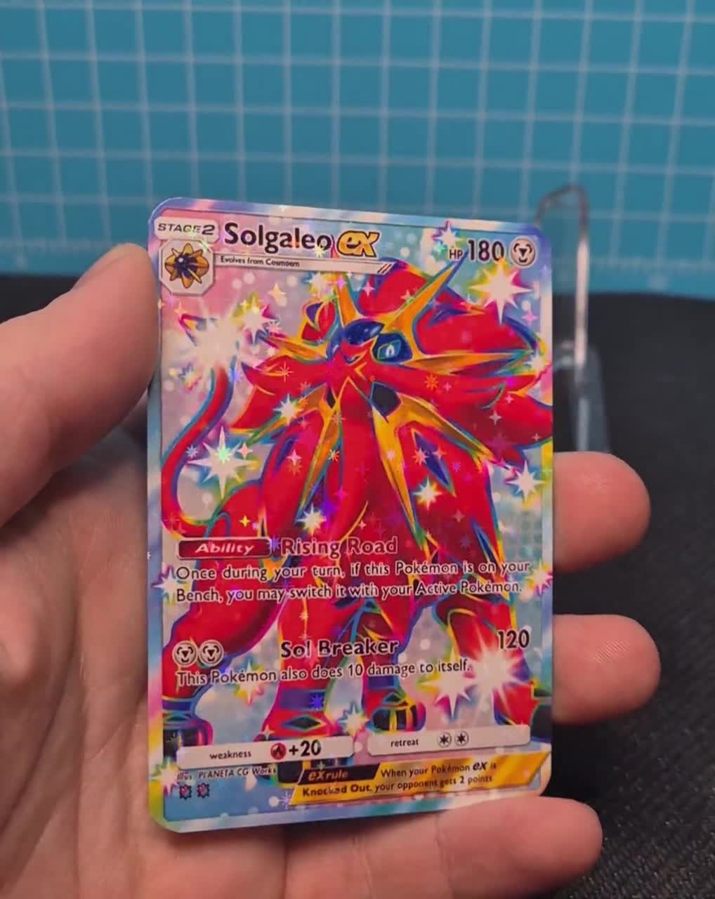 Solgaleo EX B1a / Crimson Blaze / Pokemon tcg quality custom Card Solgaleo EX B1a / Crimson Blaze / Pokemon tcg quality custom Card