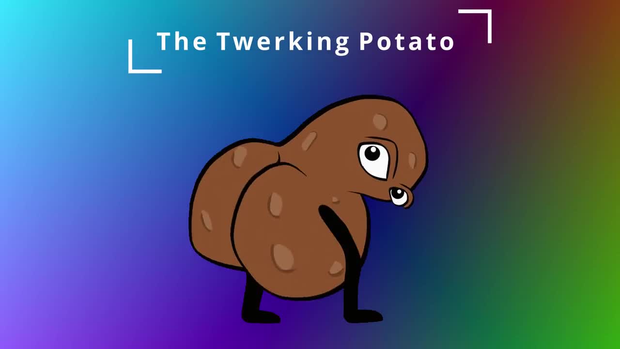 Twerking potato emote | GIF | Twitch, discord, Kick