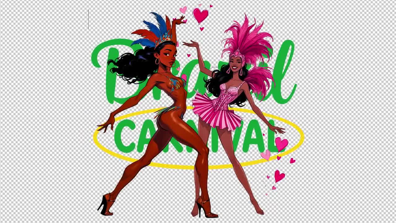 Clipart del Carnaval de Río: Bailarines del Festival y Celebración (27 PNG) Descarga Digital video poster
