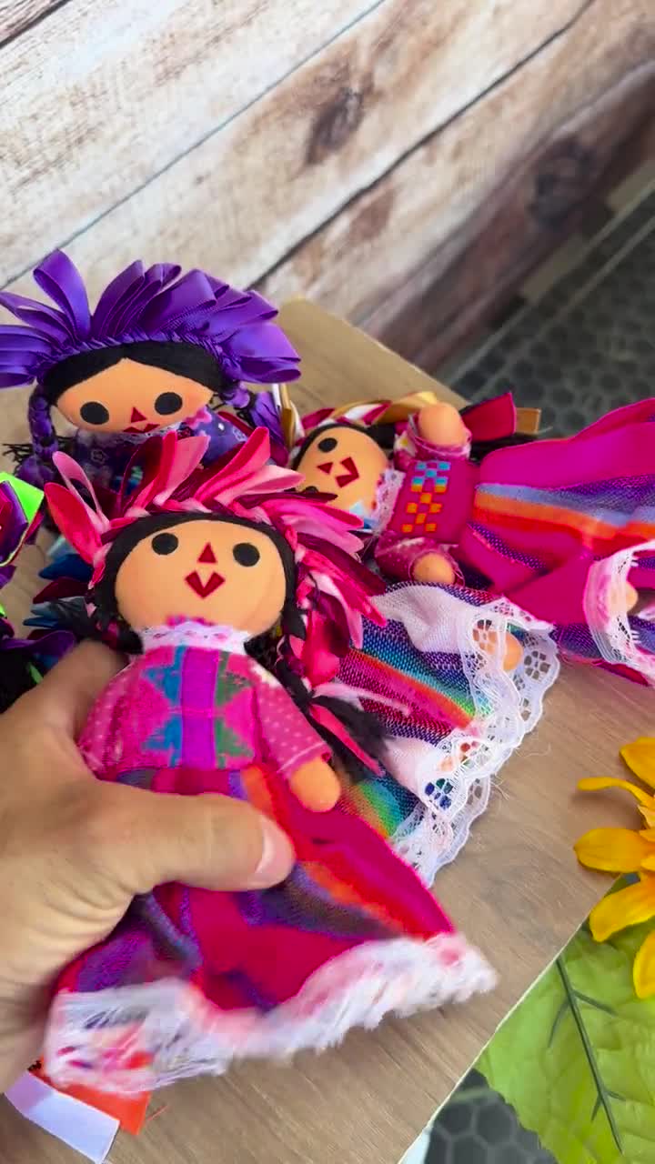 マリア メキシコ人形、伝統的なメキシコ マリア生地人形、メキシコ人形
