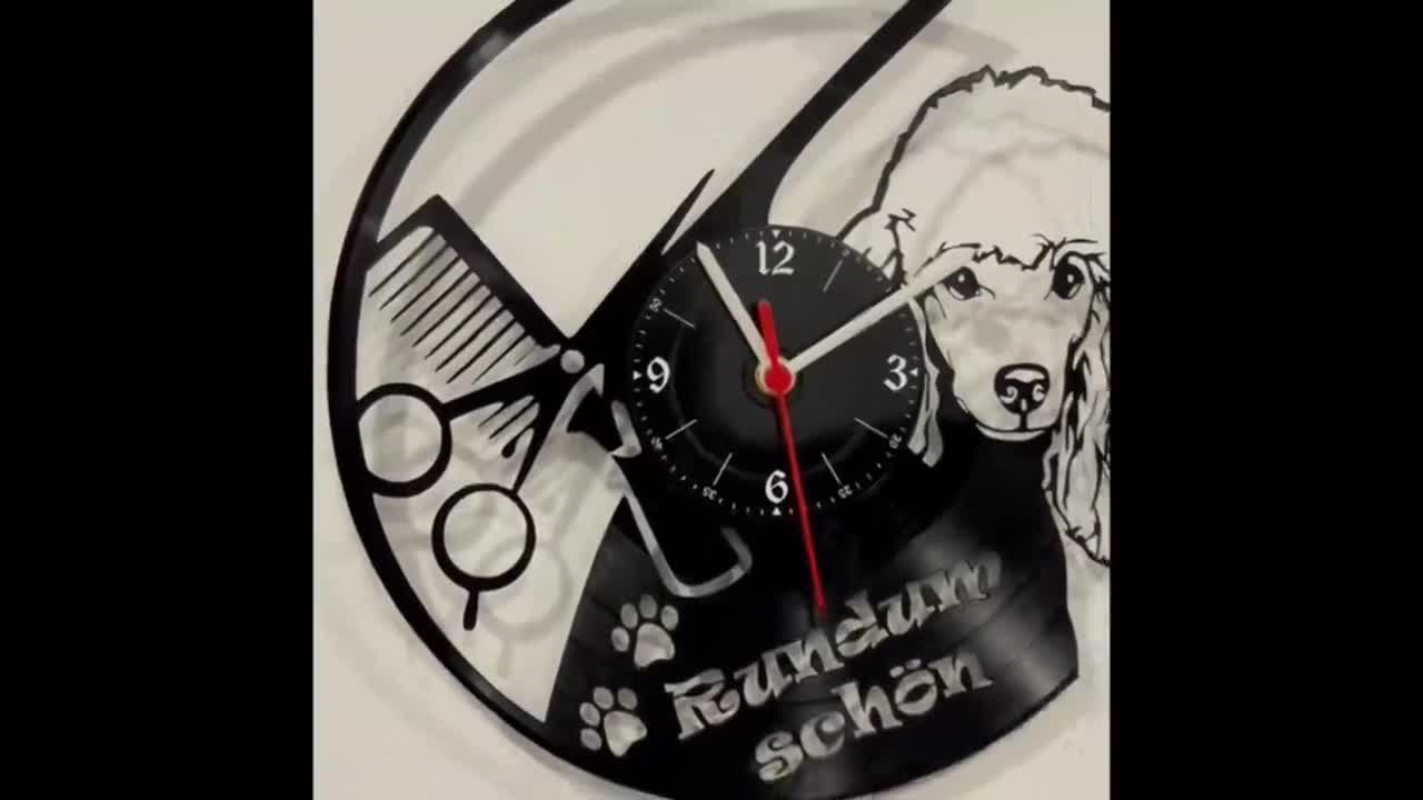 Horloge Vinyle Décoration - Deux Bouledogues - Bouledogue Avenue