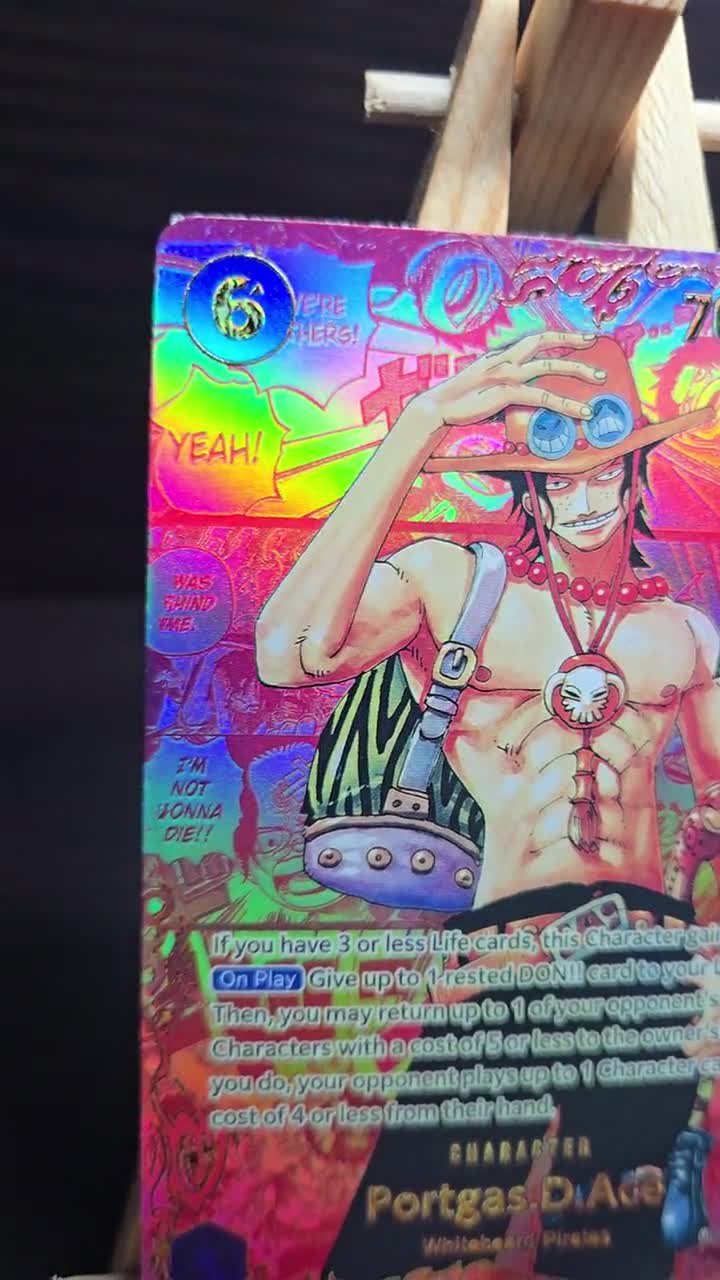 TEXTURED PROXY Portgas D Ace Red Super Alternate Art OP13-119