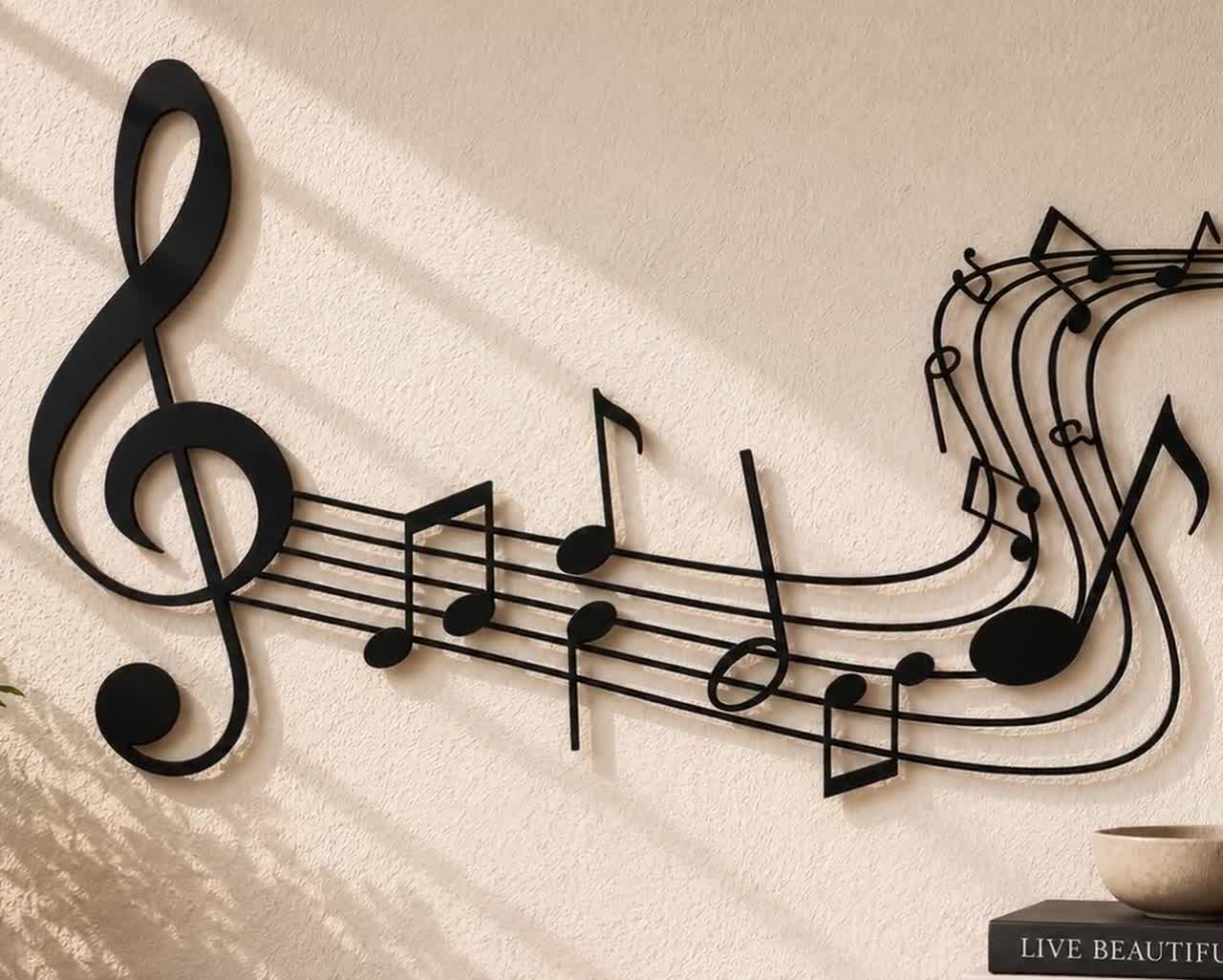 Music Notes Dxf Svg Png Files Music Design Wall Art Cut Vector for