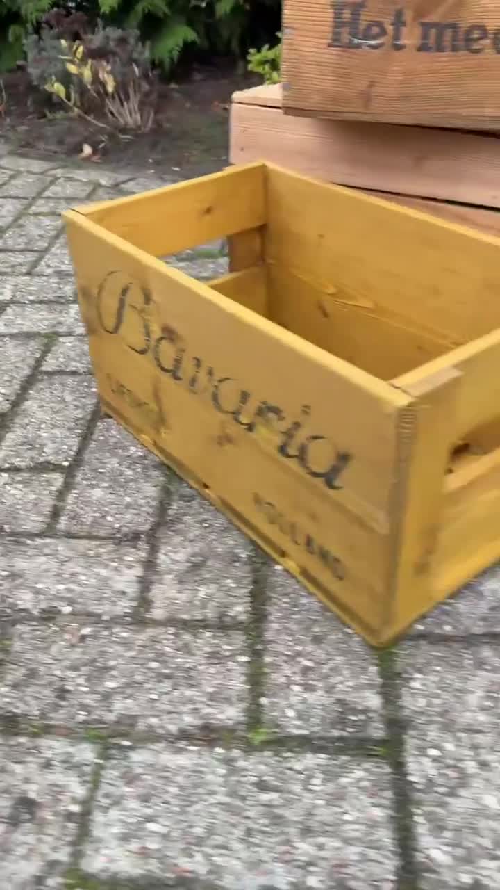 Vintage Wooden Beer Crates Heineken Crate Holland, Bavaria Lieshout Brewery, Dutch Wooden Storage Box Man Cave Home Pub video poster
