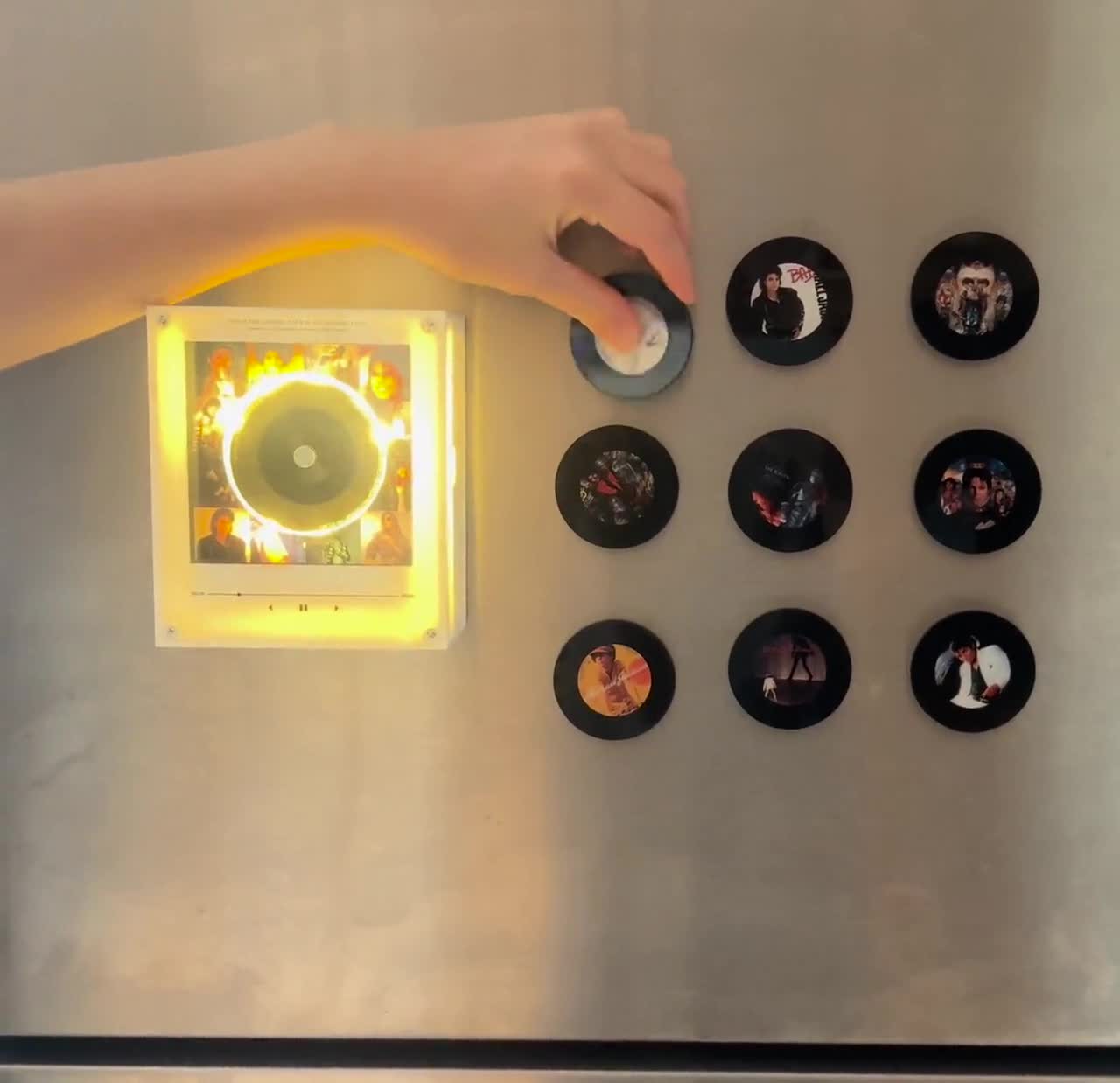 Personalized NFC Music Fridge Magnet, Custom Photo Record Player