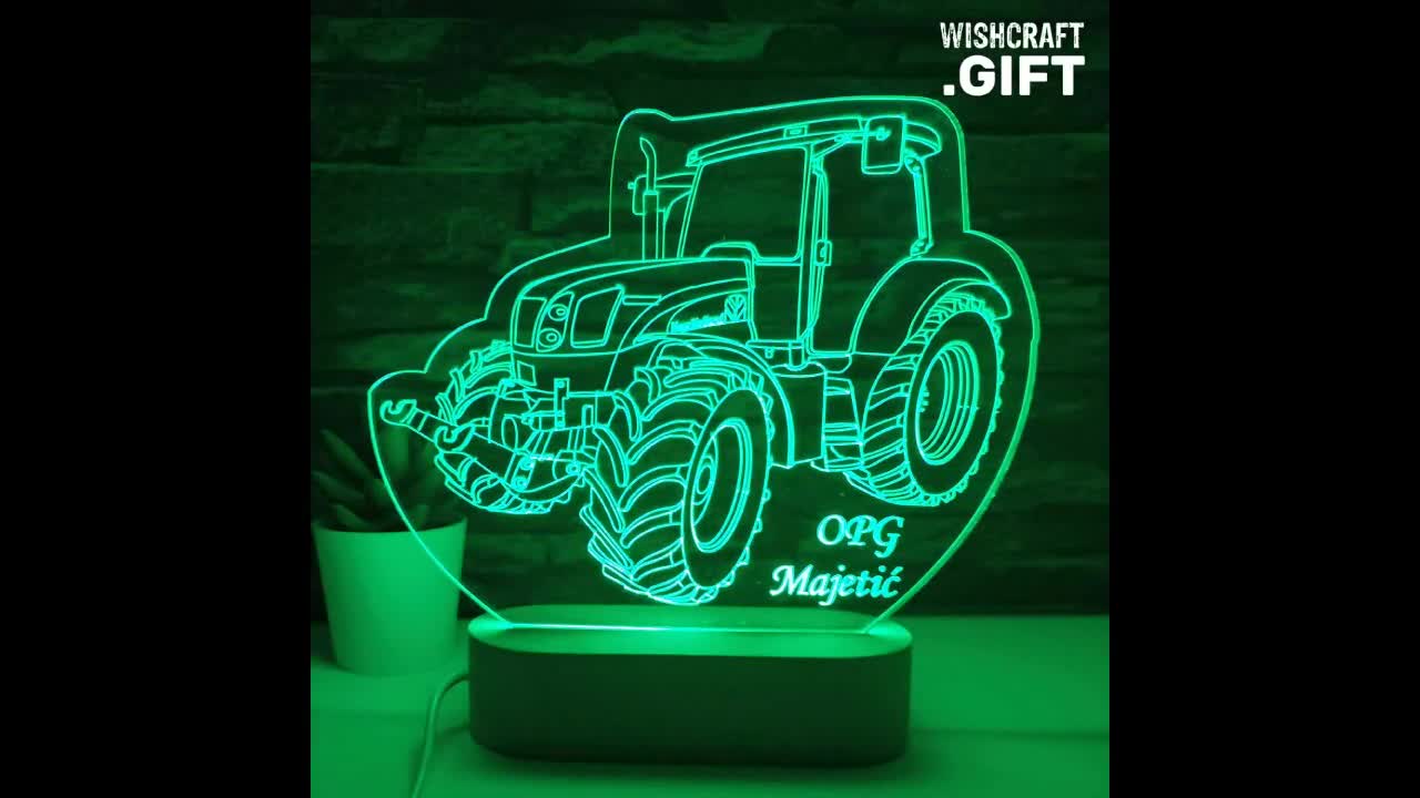 Traktor LED lampe med navn - Skovgaarden
