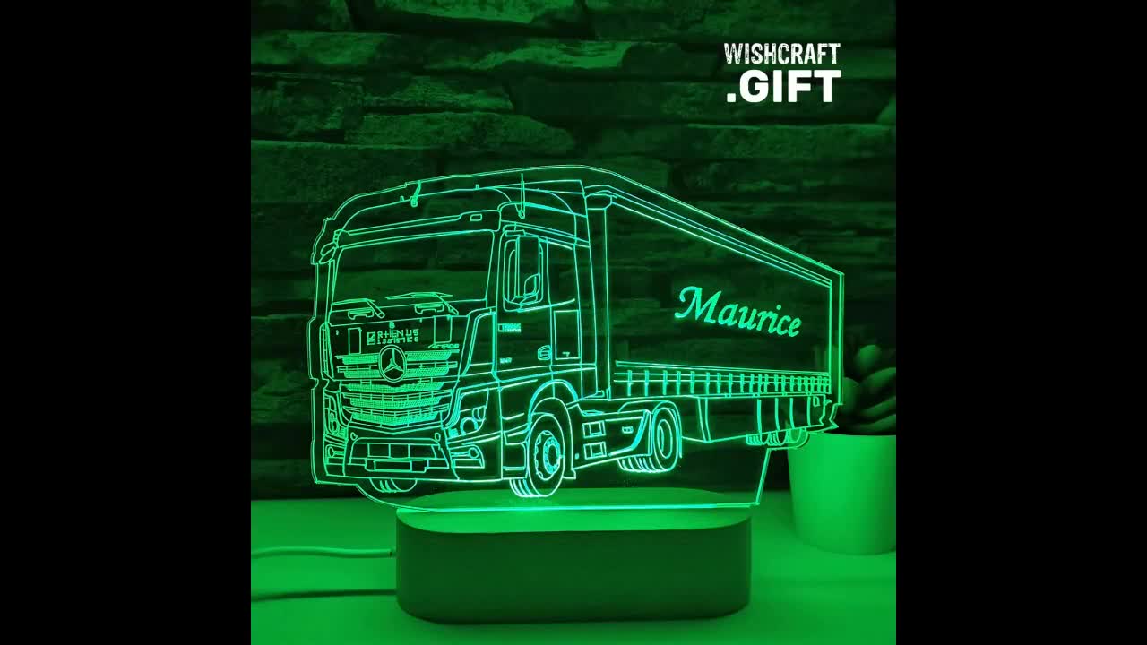 LAMPADA led CAMION 7 colori selezionabili Regalo camionista personaliz –  Shop Ricomincio da tre