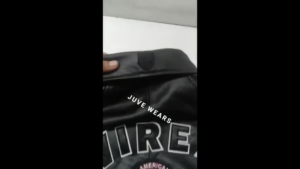 Men’s Avirex Black Real Leather Bomber Jacket – American Flight Style Aviator Jacket – Cafe Racer Biker Leather Jacket Gift for Him video poster