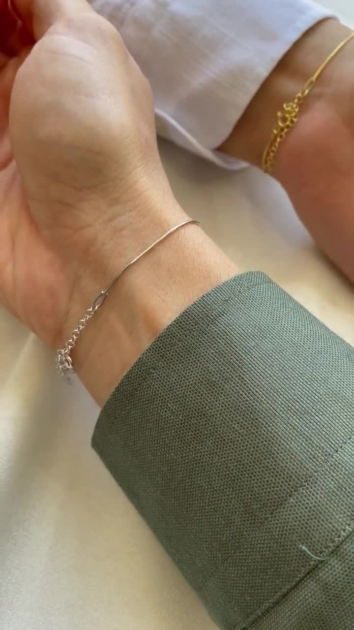 SNAKE CHAIN BRACELET EXTRA THIN SILVER SNAKE CHAIN BRACELET EXTRA THIN SILVER