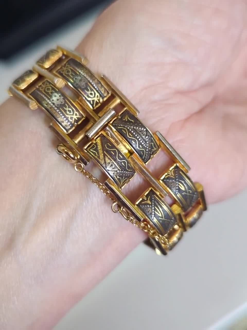 ヴィンテージ トレド ダマスカス ブレスレット 24K ゴールド