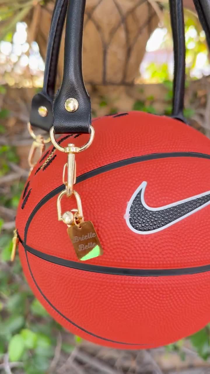 Handmade Mini Basketball Purse, Upcycled Bag, Basketball Gift for