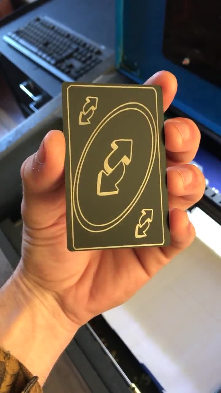 Uno Reverse  Custom Metal Credit Card