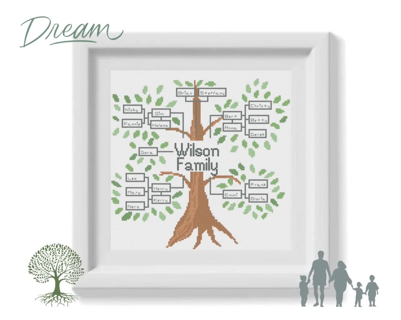 4” x 9” White Cross store Stitch Frame by the Family Tree Frame Co