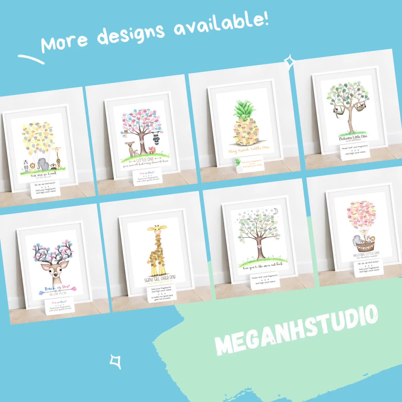 Free Printable Thank You Tags with Jungle Foliage - MeganHStudio