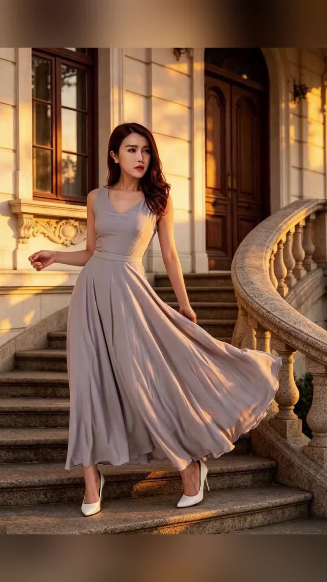 halter cotton dress Women's Bohemian Blue Cotton T-Back Maxi Dress main image 0