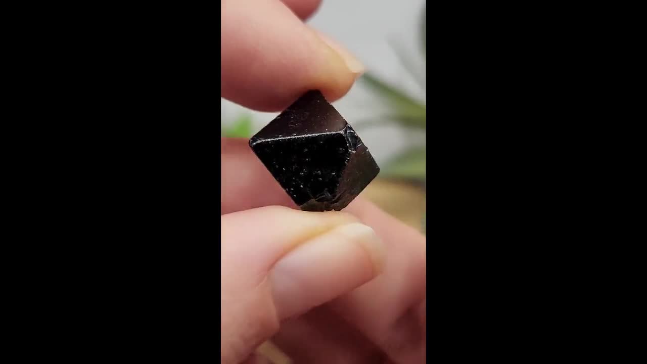 Select a Magnetite Crystal: Natural Geometric Octohedron, Magnetic