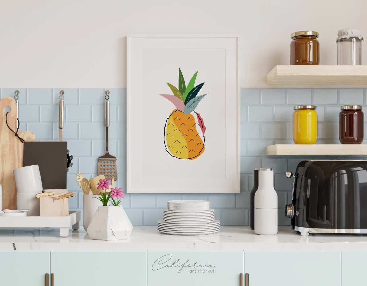 Kitchen Print Set of 6 Food Drink Print Dining (Download Now) -    Decoração de parede sala de jantar, Parede de cozinha, Decoração cozinha  quadros