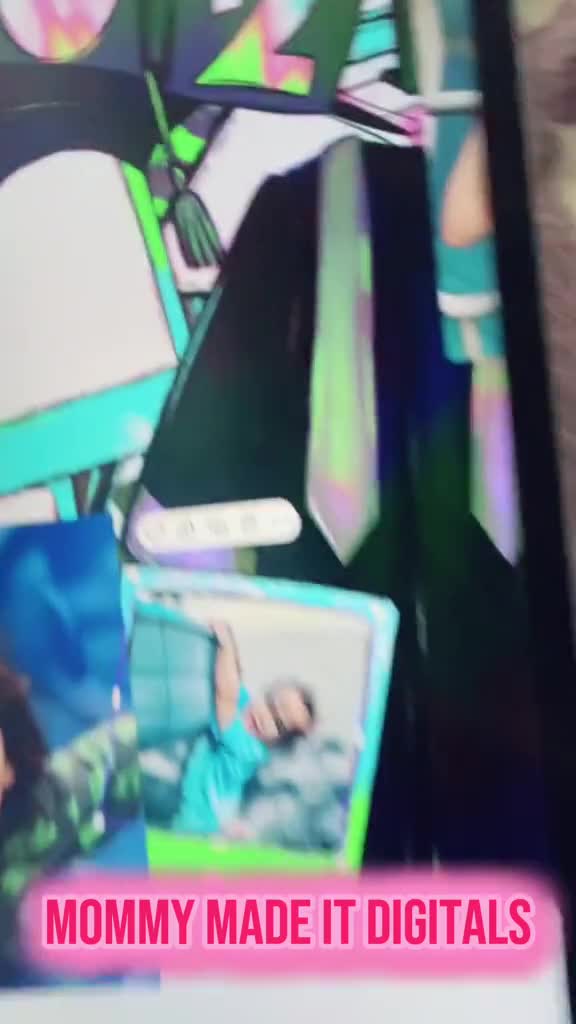 Baloncesto azul PNG: Diseño de marco de fotos con lazo de porristas (Descarga digital) video poster