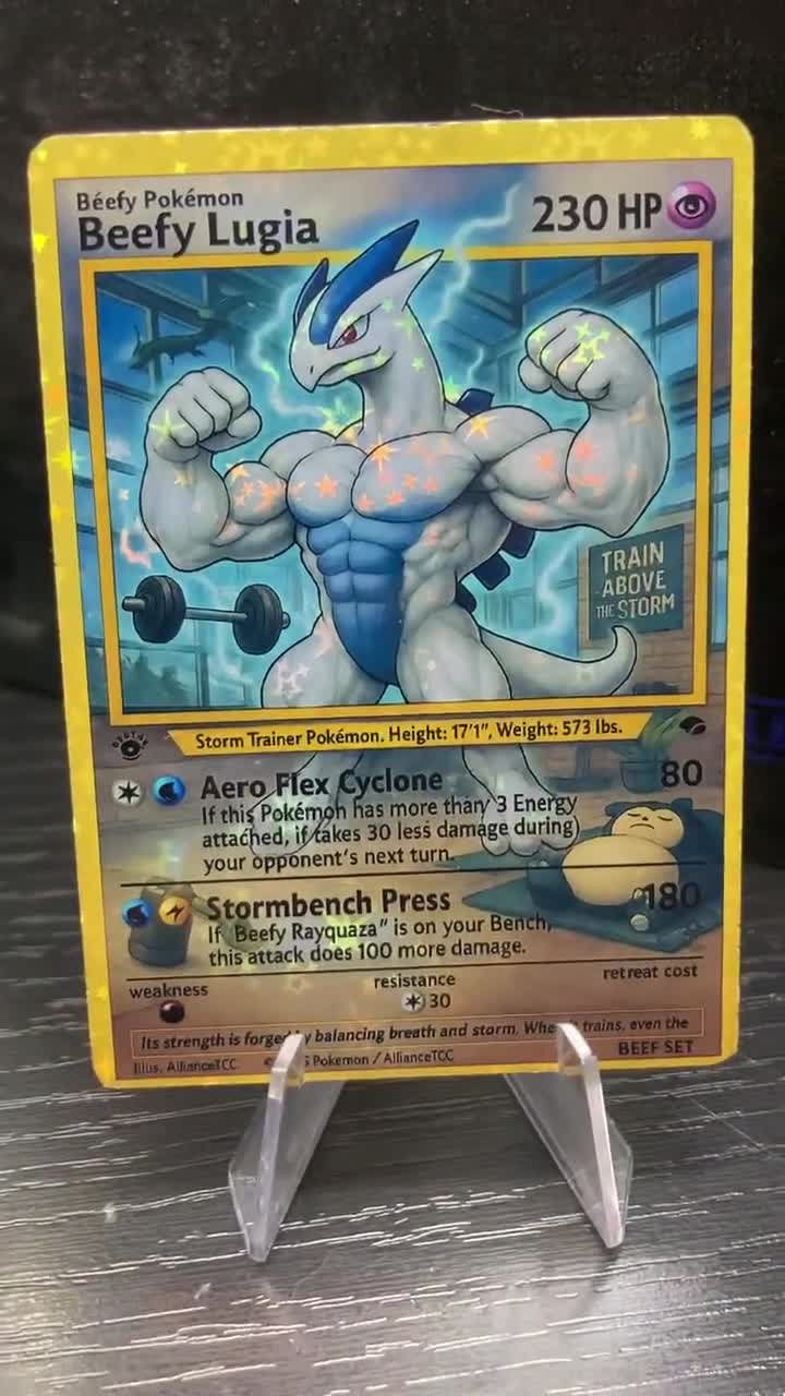 Beefy Lugia Pokemon Card Handmade - Etsy Israel