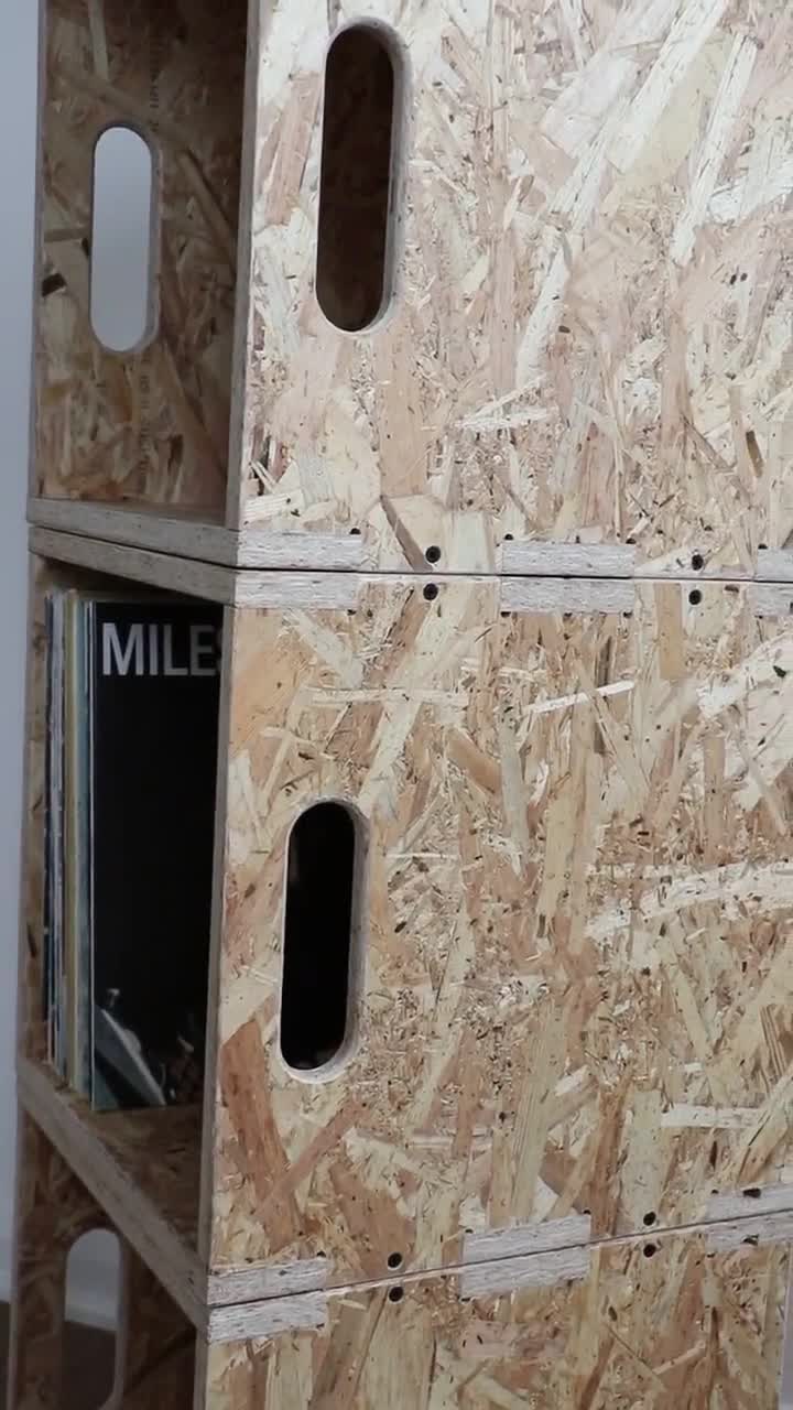 Vinyl Record OSB Crate 1X Flat Pack - Etsy