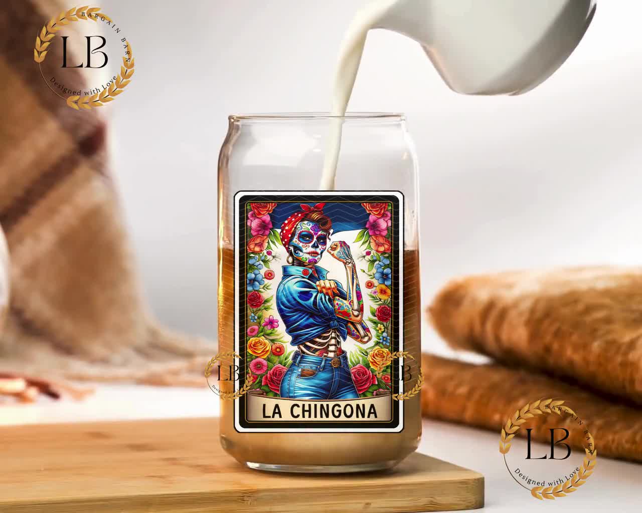 La Chingona Tarot Card PNG, Mexican Chola Skeleton (digital
