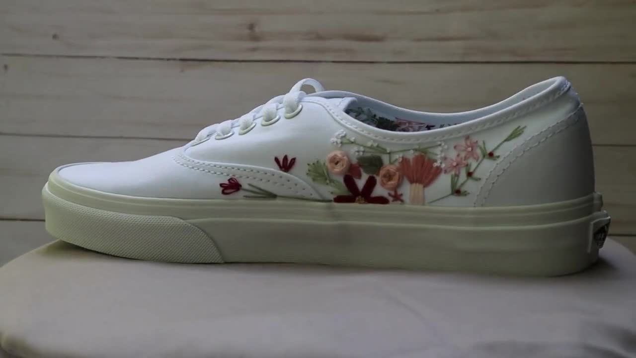 Embroidered Vans Slip On Shoes – AfterAugustCo