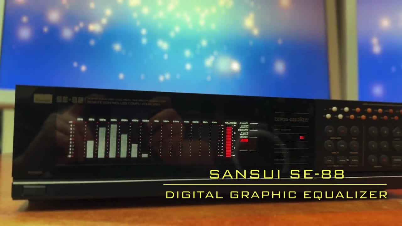 Sansui SE-88 Rare Remote Controlled Vintage Stereo Digital Graphic
