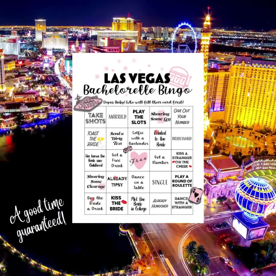 Printable Las Vegas Bachelorette Party Bingo Game for Last Fling♻️ ...