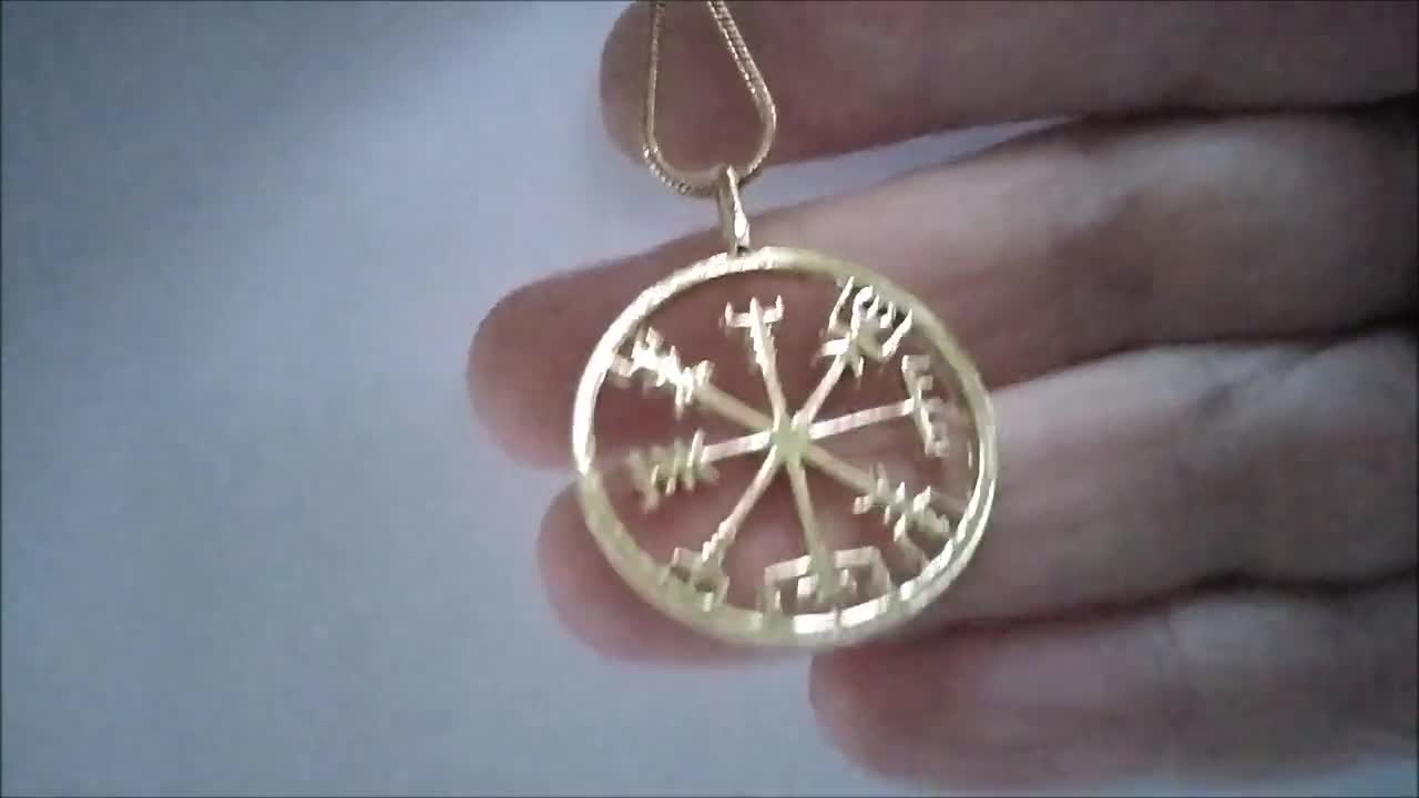 Vegvisir Gotico Viking Motociclista Anello Teschio 925 Argento Bussola