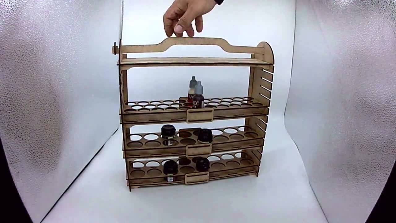 GameCraft Miniatures Paint Rack - 26mm Upside Down, for Vallejo and Army  Painter Style Dropper Bottles