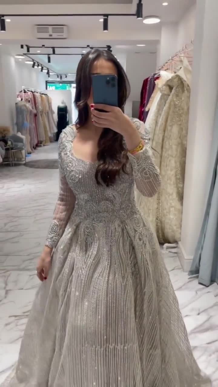 Luxury Maxi Evening Sequin Crystal Dress Bridesmaid image