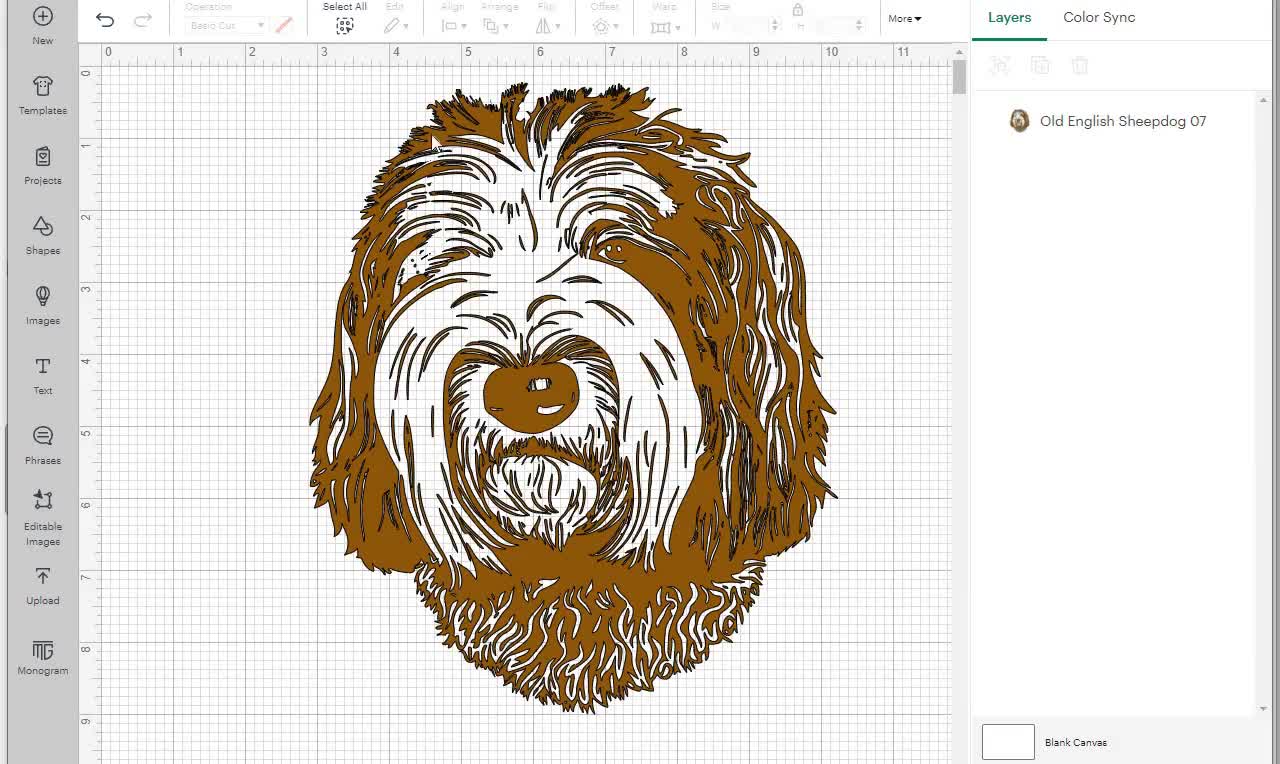 Old English Sheepdog Dog SVG File Cricut Download Dog Face 