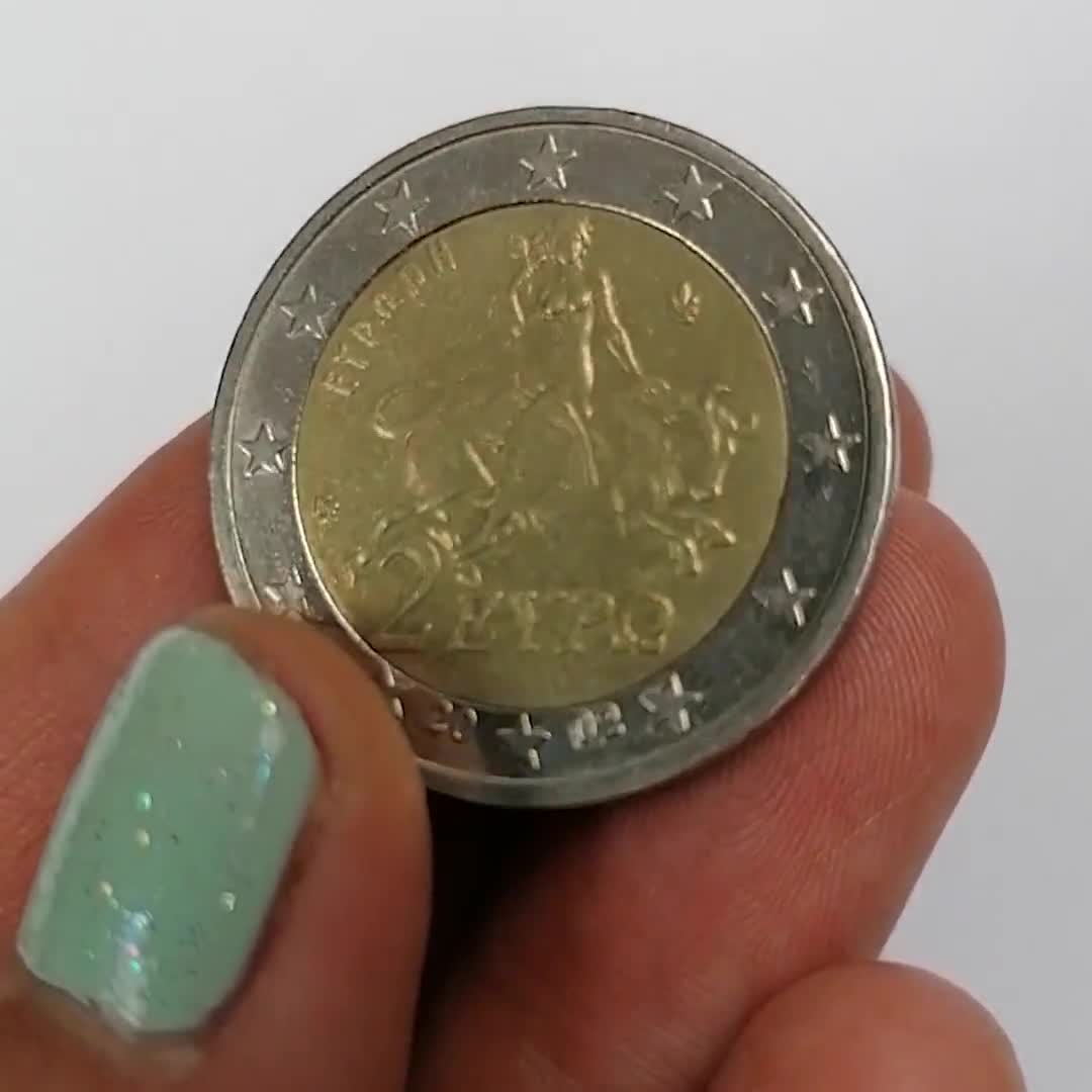 Rare 2 EUR Euro Coin 2002 Greece - 'the Abduction of Europe