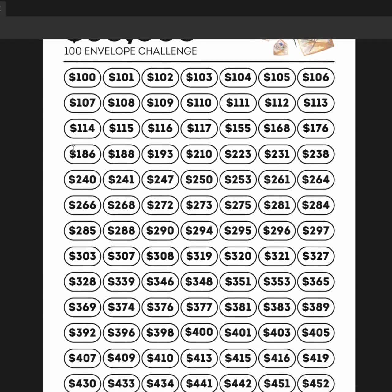 100 Envelope 30K Savings Challenge, Printable A6 USD 30000 100 Envelope 30K Savings Challenge, Printable A6 USD 30000
